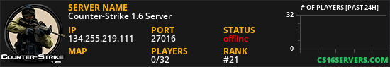 Counter-Strike 1.6 Server