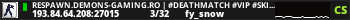 RESPAWN.DEMONS-GAMING.RO | #DeathMatch #Vip #Skin