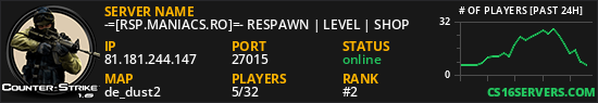 -=[RSP.MANIACS.RO]=- RESPAWN | LEVEL | SHOP