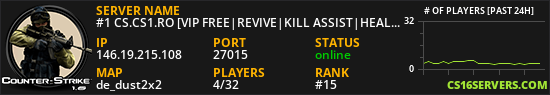#1 CS.CS1.RO [VIP FREE|REVIVE|KILL ASSIST|HEAL GRENADE|MVP|SKINS]