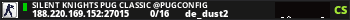 Silent Knights Pug Classic @Pugconfig